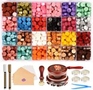 📨 triwol 672pcs wax letter seal kit: wax seal beads, warmer, envelopes, stamp & metallic pen – perfect for sealing envelopes, crafts & decoration logo