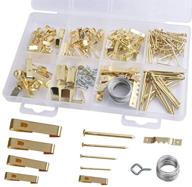 🖼️ accessbuy picture hangers kit: complete 200pcs assortment with hooks, nails, and hardware for frames - medium hanging capacity (100lbs 50lbs 30lbs 20lbs 10lbs) logo