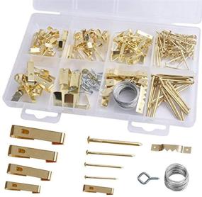 img 4 attached to 🖼️ Accessbuy Picture Hangers Kit: Complete 200pcs Assortment with Hooks, Nails, and Hardware for Frames - Medium Hanging Capacity (100lbs 50lbs 30lbs 20lbs 10lbs)