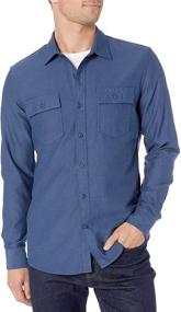 img 3 attached to Goodthreads Slim Fit Long Sleeve Herringbone Heather Men's Clothing in Shirts