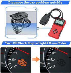 img 2 attached to Universal Car OBD2 Scanner V309 Diagnostic Code Reader – Engine Fault Scan Tool for Check Engine Light, I/M Readiness, Smog Check – HD LCD Display Screen