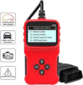 img 4 attached to Universal Car OBD2 Scanner V309 Diagnostic Code Reader – Engine Fault Scan Tool for Check Engine Light, I/M Readiness, Smog Check – HD LCD Display Screen