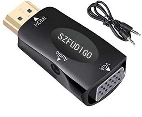 img 4 attached to Адаптер HDMI к VGA FUDIGO с передачей аудио - конвертер HDMI к VGA 1080P для компьютера, ПК, ноутбука, телевизора, проекторов и дисплеев