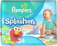 👶 pampers splashers disposable swim diapers - size 3/4, 24 count, jumbo: best waterproof swim diapers for babies logo