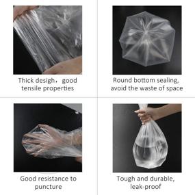 img 3 attached to 🗑️ Convenient 2.6 Gallon Clear Garbage Bags - 110 Counts, Ideal for Small Trash