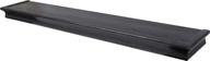 high & mighty 515617 36-inch decorative floating shelf | holds up to 25lbs | tool-free drywall installation | beveled | black (retail packaging) logo