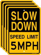 jowanyo slow down speed limit 5 mph sign logo