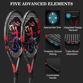 img 3 attached to 🎾 Fostoy Adult Recreational Tennis Racket: 27 inch Racquet with Carry Bag - Professional, Good Control Grip, Vibration Damper