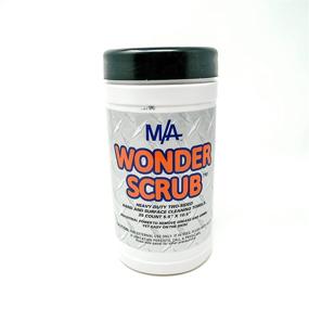 img 3 attached to 🧽 Wonder Scrub Industrial Hand & Surface Towels (25 ct) - The Ultimate Mechanic's Wipes! Industrial Strength, Heavy Duty for Grease, Grime, Oil. Accept No Substitutes!