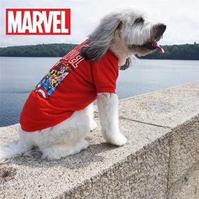 img 2 attached to 🐶 Marvel Comics for Pets Avengers Assemble T-Shirt for Dogs - Captain America Dog Shirt - Officially Licensed Marvel Merchandise