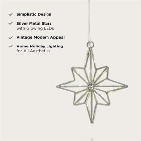 img 1 attached to ⭐ Premium Set of 2 Christmas Star Lights: Battery-Operated, 12 Inch, Timer, Warm White LED - Perfect Hanging Star of Bethlehem Holiday Window Decorations!