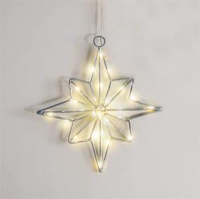 img 2 attached to ⭐ Premium Set of 2 Christmas Star Lights: Battery-Operated, 12 Inch, Timer, Warm White LED - Perfect Hanging Star of Bethlehem Holiday Window Decorations!