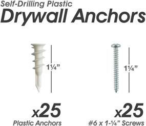 img 2 attached to Efficient Plastic Drilling Drywall Anchor Kit: Simplify Your Projects!