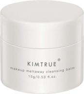 kimtrue восстанавливающий крем для снятия макияжа cleansing balm: 2-в-1 лицевой крем с экстрактами черники и семян моринги - удобный формат для путешествий 15г/0.53унций. логотип