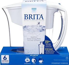 img 3 attached to 💧 Brita Small 6-Cup Water Filter Pitcher | Space-Saver, BPA-Free, White | Includes 1 Standard Filter