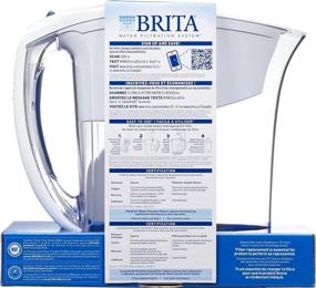 img 2 attached to 💧 Brita Small 6-Cup Water Filter Pitcher | Space-Saver, BPA-Free, White | Includes 1 Standard Filter