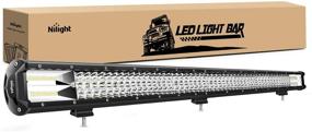 img 4 attached to 🚛 Nilight - 18007C-A 37-Inch Triple Row LED Light Bar for Trucks - 468W Flood Spot Combo, 46800LM Off-Road Driving Lights, Boat LED Lights