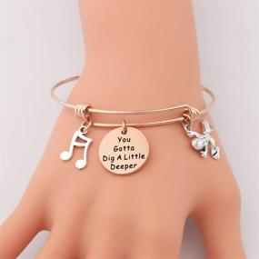 img 1 attached to 🐸 TGBJE Kartoon Frog Charm - Dig a Little Deeper Bracelet - Gift for Frog Lovers with Inspirational Charm