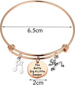 img 3 attached to 🐸 TGBJE Kartoon Frog Charm - Dig a Little Deeper Bracelet - Gift for Frog Lovers with Inspirational Charm