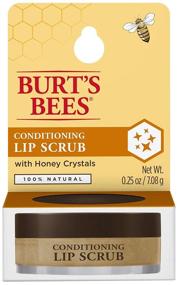 img 4 attached to 🍯 Натуральный пилинг для губ: Burt's Bees эксфолиант для сухих губ, ночное средство с медовыми кристаллами, 0,25 унции