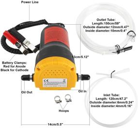 img 3 attached to 🛥️ HighFree 12V 60W Oil Change Pump Extractor for Boat, Tubes, Truck, RV, ATV - Diesel Fluid Scavenge Suction Transfer Pump with Hose