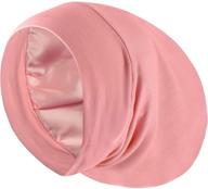 🎀 ultimate comfort: alexander products satin lined sleep cap for natural curly hair women - adjustable bonnet slouchy beanie logo