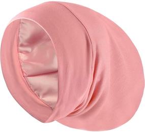 img 4 attached to 🎀 Ultimate Comfort: ALEXANDER PRODUCTS Satin Lined Sleep Cap for Natural Curly Hair Women - Adjustable Bonnet Slouchy Beanie