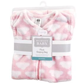 img 1 attached to 🌥️ Hudson Baby Pink Clouds Plush Sleeping Bag: Cozy Unisex Sack for 12-18 Months