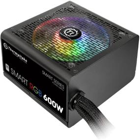 img 3 attached to 💡 Thermaltake Smart RGB 600W Power Supply - 80+ 256-Color RGB Fan, ATX 12V 2.3 Kaby Lake Ready, 5 Year Warranty - PS-SPR-0600NHFAWU-1