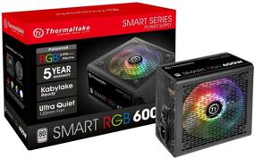 img 4 attached to 💡 Thermaltake Smart RGB 600W Power Supply - 80+ 256-Color RGB Fan, ATX 12V 2.3 Kaby Lake Ready, 5 Year Warranty - PS-SPR-0600NHFAWU-1