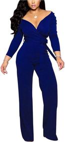 img 4 attached to 👗 Trendy Women's Clothing: IyMoo Sleeveless Overlap Jumpsuit in Jumpsuits, Rompers & Overalls