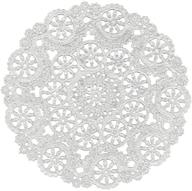 📄 white round paper doilies, 4-inch, pack of 40 (b23001) by royal consumer medallion lace logo