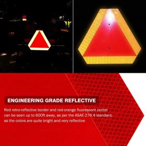 img 1 attached to Partol Reflective Orange Red Triangle Engineering: Enhanced Safety for Road Users