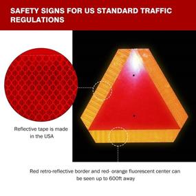 img 2 attached to Partol Reflective Orange Red Triangle Engineering: Enhanced Safety for Road Users