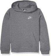 👕 уютная и стильная: толстовка с капюшоном nike boys nsw pull over hoodie club - обязательный атрибут для мальчиков логотип