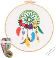 🪡 nuberlic dream catcher embroidery kit - cross stitch kit for adults with embroidery hoop, cloth, needles & thread logo