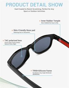 img 2 attached to 🕶️ Protective TR90 Sport Polarized Sunglasses for Kids Aged 3-10: Lightweight and Flexible with UV Protection
