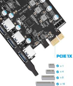 img 3 attached to 🔌 Высокоскоростная 7-портовая PCI-E USB 3.0 расширительная карта с портами Type C (2) и Type A (5) - Для настольных компьютеров Windows и Mac Pro