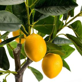 img 3 attached to 🍋 Velener 19" Mini Artificial Lemon Tree: Vibrant Bonsai Plant for Chic Home Décor