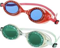 dolfino child swim goggles green logo