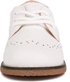 img 2 attached to Stylish and Comfortable: Moceen Classic Lace Up Uniform Boys' Shoes in Oxfords