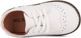 img 1 attached to Stylish and Comfortable: Moceen Classic Lace Up Uniform Boys' Shoes in Oxfords
