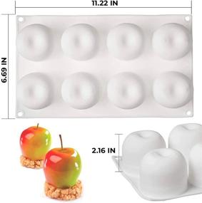 img 3 attached to Versatile Silicone Mousse Mold - 8 Round Apple Shapes for 3D Chocolate Dessert, Pudding, Jelly, Gummy, Candy, Ice Cream Cake, Soap Bath Bombs - Baking Supplies