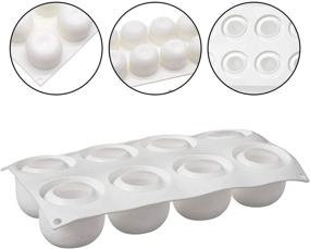 img 2 attached to Versatile Silicone Mousse Mold - 8 Round Apple Shapes for 3D Chocolate Dessert, Pudding, Jelly, Gummy, Candy, Ice Cream Cake, Soap Bath Bombs - Baking Supplies