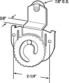 img 1 attached to 🚪 Pack of 2 Prime-Line N 6649 Closet Door Roller - 3/8-Inch Offset, Back Mount, with 7/8-Inch Nylon Wheel