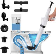 9-in-1 air pressure plunger kits - powerful drain blaster gun with 5 heads for clogged toilets, kitchen sinks, and bathroom tubs логотип