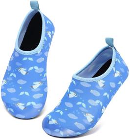 img 4 attached to 🦄 Racqua Unicorn Barefoot Quick Dry Shoes for Girls in Sizes 12.5-13.5: Stylish and Athletic Footwear