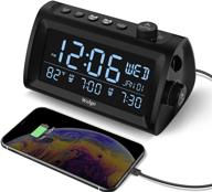 ⏰ welgo alarm clock radio: 2 charging ports, natural sounds, dual alarms, snooze, battery backup & more logo