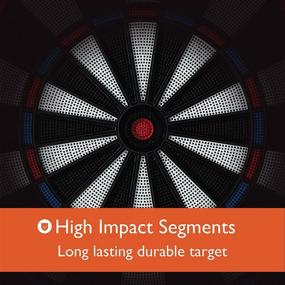 img 1 attached to 🎯 Enhance Your Dart Game with the Fat Cat Mercury Electronic Dartboard: Built-In Cabinet, Integrated Scoreboard, Dart Storage, Dual Display, and Compact Target Face for Fast Play