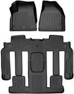 🚗 smartliner custom fit floor mats | 2 row liner set for 2009-2017 traverse/enclave/acadia/outlook | with 2nd row bucket seats | buy now! logo